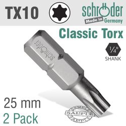 Torx Tx10 Classic Bit 25mm 2cd