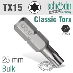 Torx Tx 15 Classic Bit 25mm
