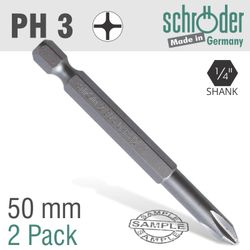 Phillips No.3 X 50mm Classic Power Bit 2cd