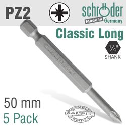 Pozi No.2 X 50mm Classic Power Bit 5cd