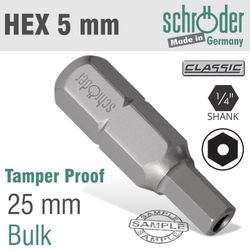Allen/hex 5mm Security Insert Bit Bulk