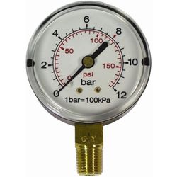 Press. Gauge 63mm 1/4' Bot. Fit 0-16bar 0-1600kpa
