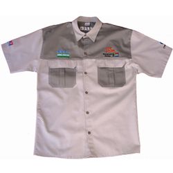 Vermont Mens Bush Shirt Khaki 100% Cotton Medium