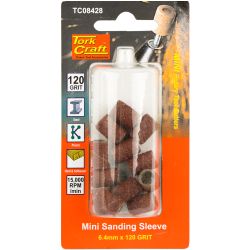 Mini Sanding Sleeve 6.4mm 120g 12pc