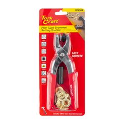 Grommet Setting Tool Kit C/w 10pc Eyelets 12mm