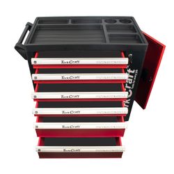TORK CRAFT 6 Drawer Tool Trolley Cabinet On Castors Empty