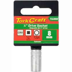 Socket 8mm 1/4' Drive Crv 12 .