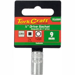 Socket 9mm 1/4' Drive Crv 12 .