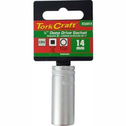Socket 14mm 1/4' Dr Deep Socket Crv 12 .