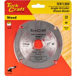 Blade 4 Teeth 115mm X 22.23mm For Wood On Angle Grinder