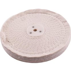 White Buff/mop Stitched 200mm X 2 Section 20mm Thick