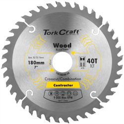 Blade Contractor 180 X 40t 30/20/16 Circular Saw Tct