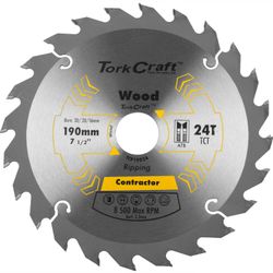 Blade Contractor 190 X 24t 30/20/16 Circular Saw Tct