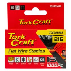 Flat Wire Staple 21g X 0.7mm X 8mm Jt21 1000pc C/steel For Tcsg0500