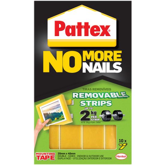 Pattex No More Nails REMOVABLE Mounting Strips 2kg