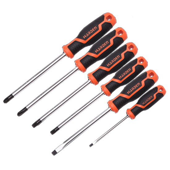 6Pc Screwdriver Set Soft Handle (SL, TX,PH, PZ)