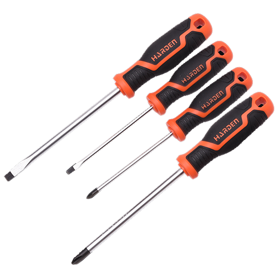 4Pc Screwdriver Set Soft Handle