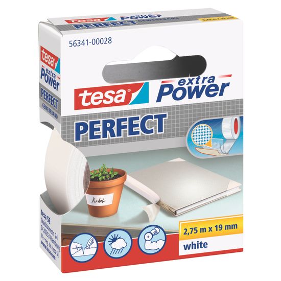 TESA extra Power Perfect 2.75mx19mm White (IP 10)