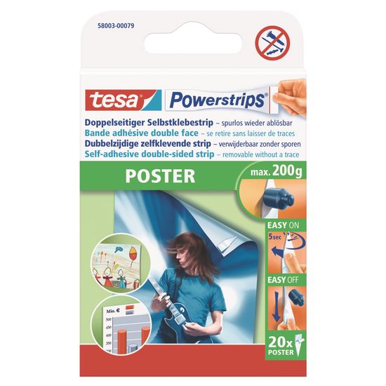 TESA Powerstrips Poster 20 Strips