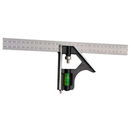 300mm Combination Square with Aluminium Base