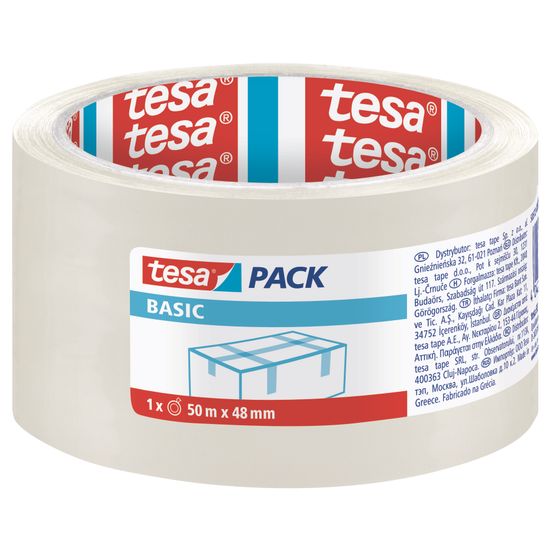 TESA pack BASIC 50mx48mm Transparent (IP 6)