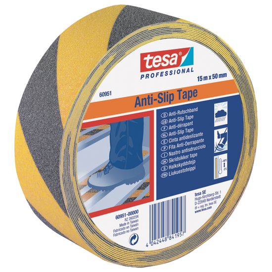 TESA Anti Slip Tape Professional 15mx50mm Yellow-Black (IP 3)