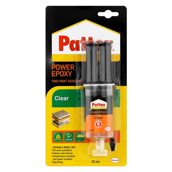 Pattex Epoxy Clear Syringe 25ml carded