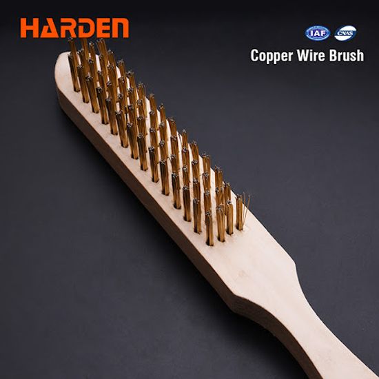 4 Row Steel Brush With Wood Handle