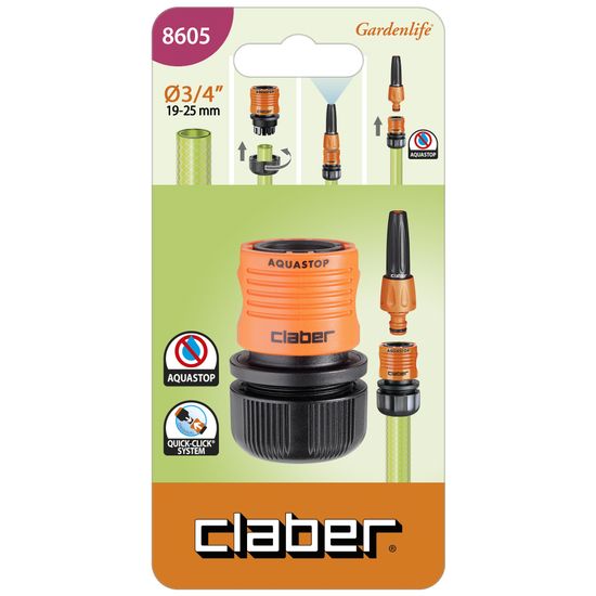 3/4 inch CLICK CONNECTOR WITH AQUASTOP (CARDED)