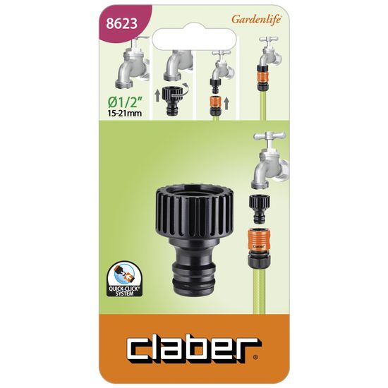 1/2 inch TAP TO QUICK CLICK CONNECTOR (CARDED)