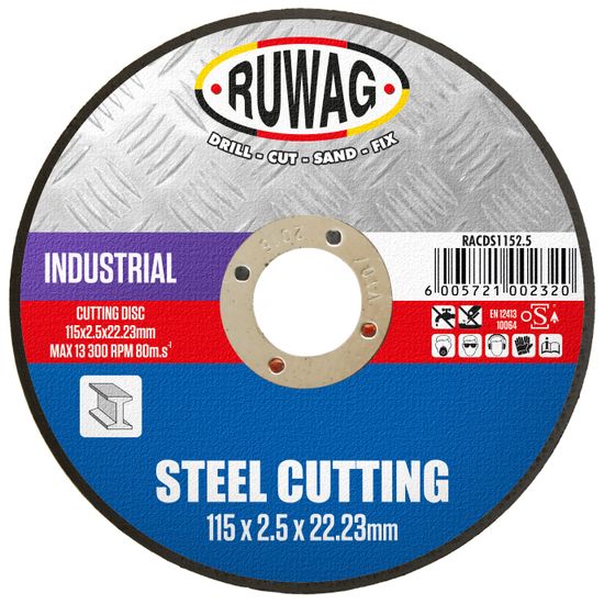 115mm STEEL ABRASIVE CUTTING DISC (25/box) /ea