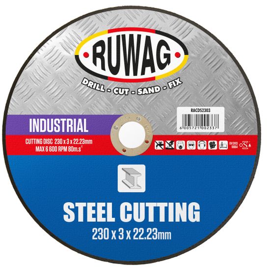 230MM STEEL ABRASIVE CUTTING DISC (25/box) /ea