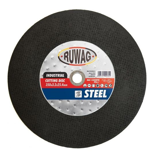350mm STEEL ABRASIVE CUT-OFF DISC (10/box) /ea