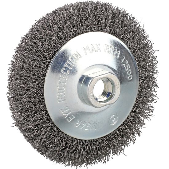 115mm crimped bevel wire brush M14x2