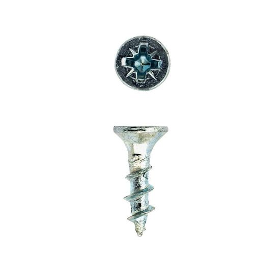 Chipboard Screw Zinc Plated - Silver 4x16mm (100)