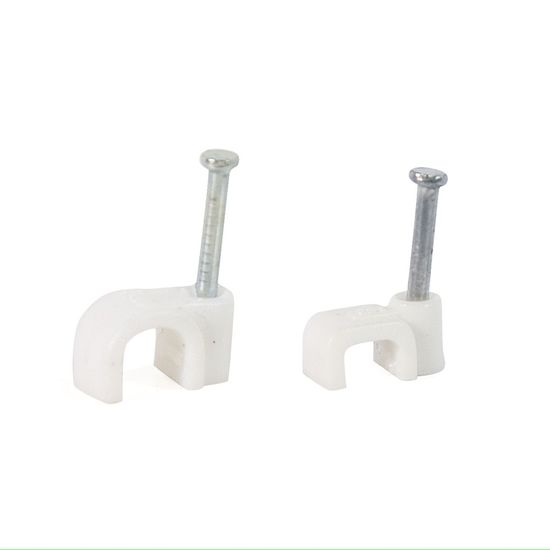 Cable Clip Round White 7mm (25)