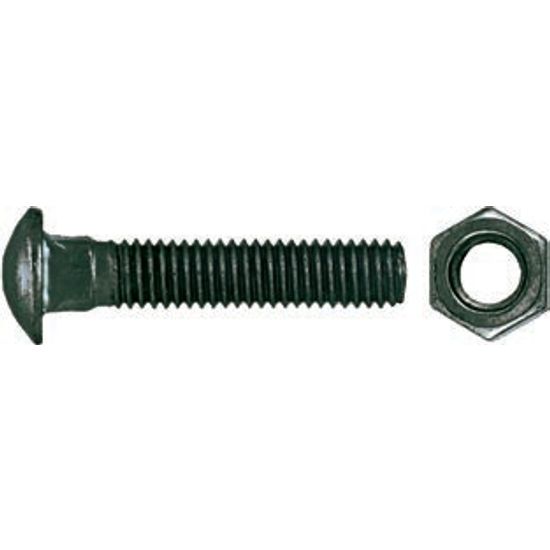 Cup Square Bolt & Nut Black 10x90mm (344)