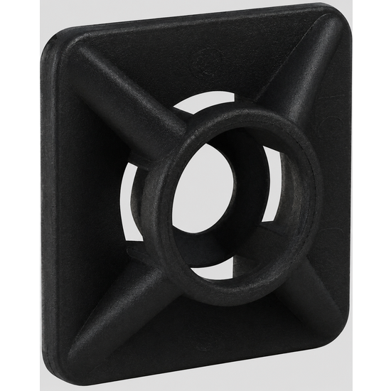 Mount Pad Cable Ties Black 28x28mm (10)