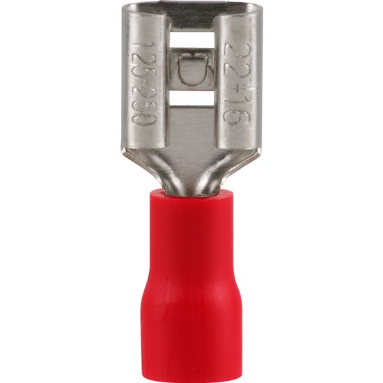 Pre-ins Female Disconnect Red 6.3mm (8)