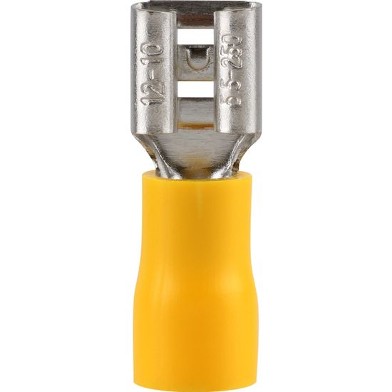 Pre-ins Female Disconnect Yellow 6.3mm (25)