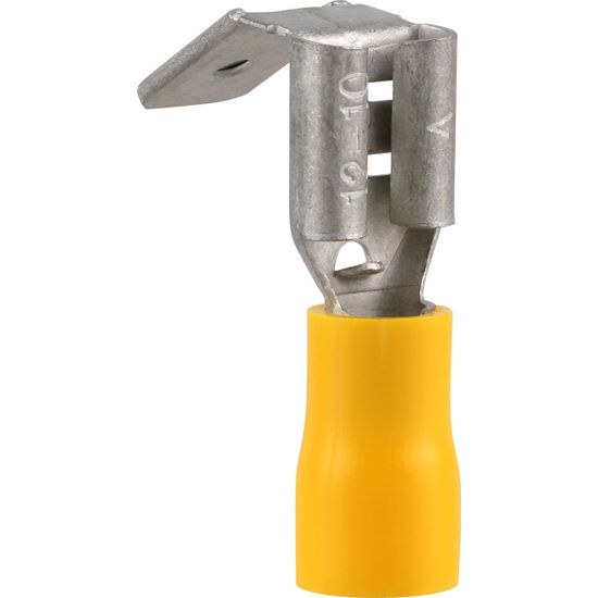 Pre-ins Piggy Back Terminal Yellow 6.3mm (25)