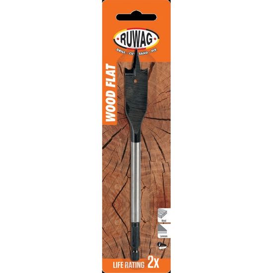 16.00mm Wood Flat Long Carded