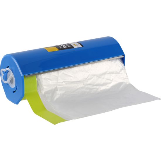 Pre-taped masking film 2.7x17m with dispenser