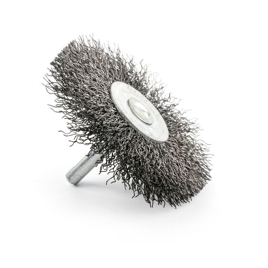 76 x 12 mounted wire wheel 6mm shaft