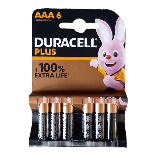 Battery DURACELL Plus Remote Aaa 6's 1.5v Duro60