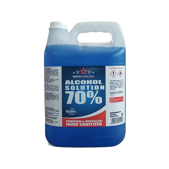 Rsa Hand Sanitiser Liquid 70% Alchohol 5lt