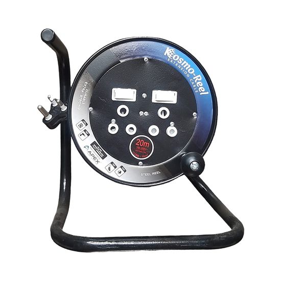 Extension Reel Metal 2x16a 20mtx1.5mm