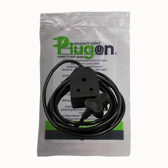 Extension Cord 3mt X 10 Amp 2x3 Pin Black
