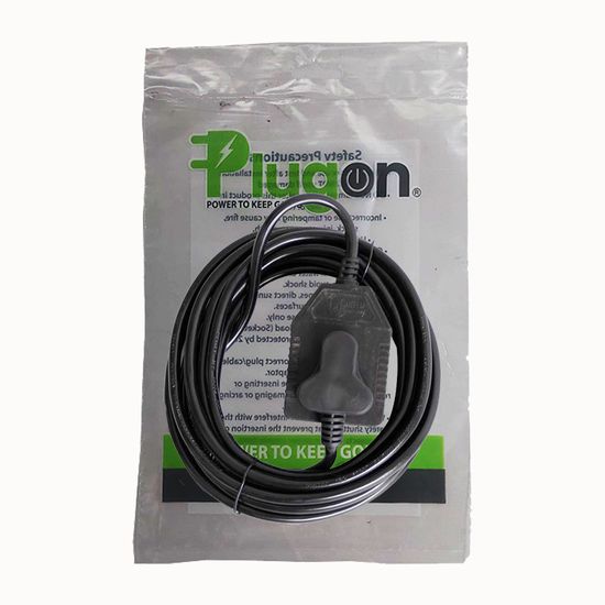 Extension Cord 5mt X 10 Amp 2x3 Pin Black