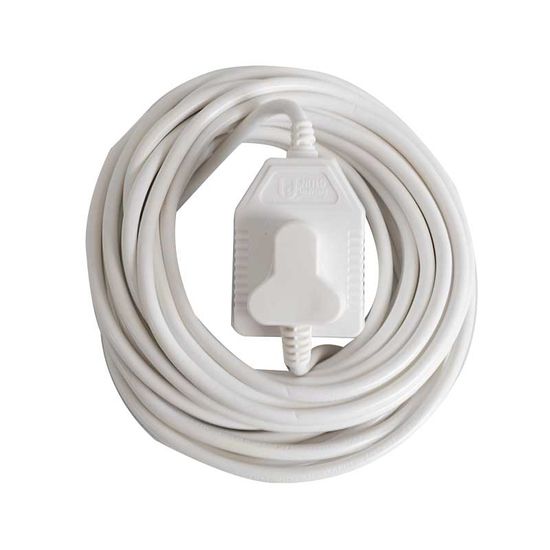 Extension Cord 15mt X 10 Amp 2x3 Pin White